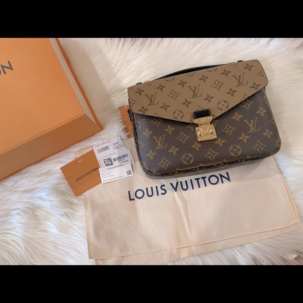 💯 Louis Vuitton Pochette Metis Reverse Monogram